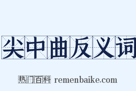 尖中曲反义词是什么意思的图片